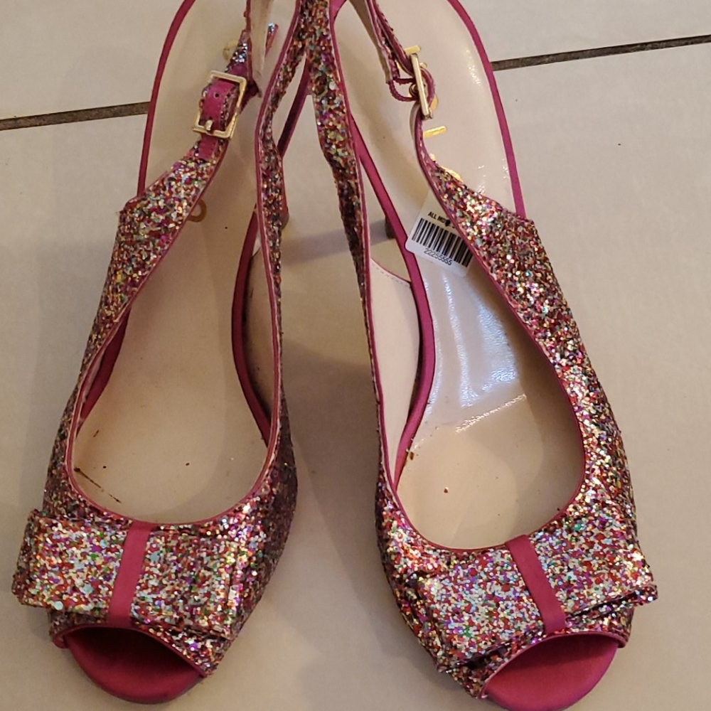**7 for $25 Peep Toe glittery shoes..